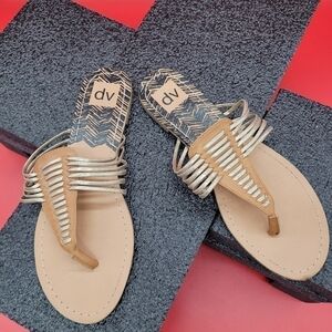 DOLCE VITA BLACK & BEIGE SANDALS - SIZE 9.5